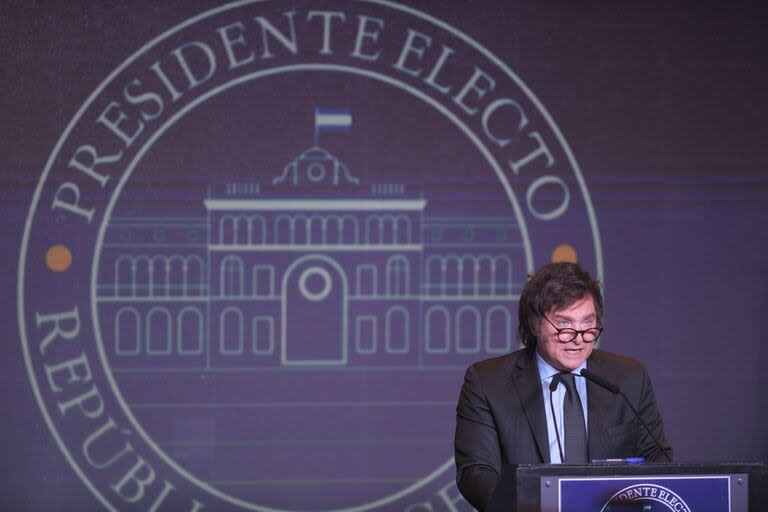 El candidato de la Libertad Avanza, Javier Milei, presidente electo de Argentina