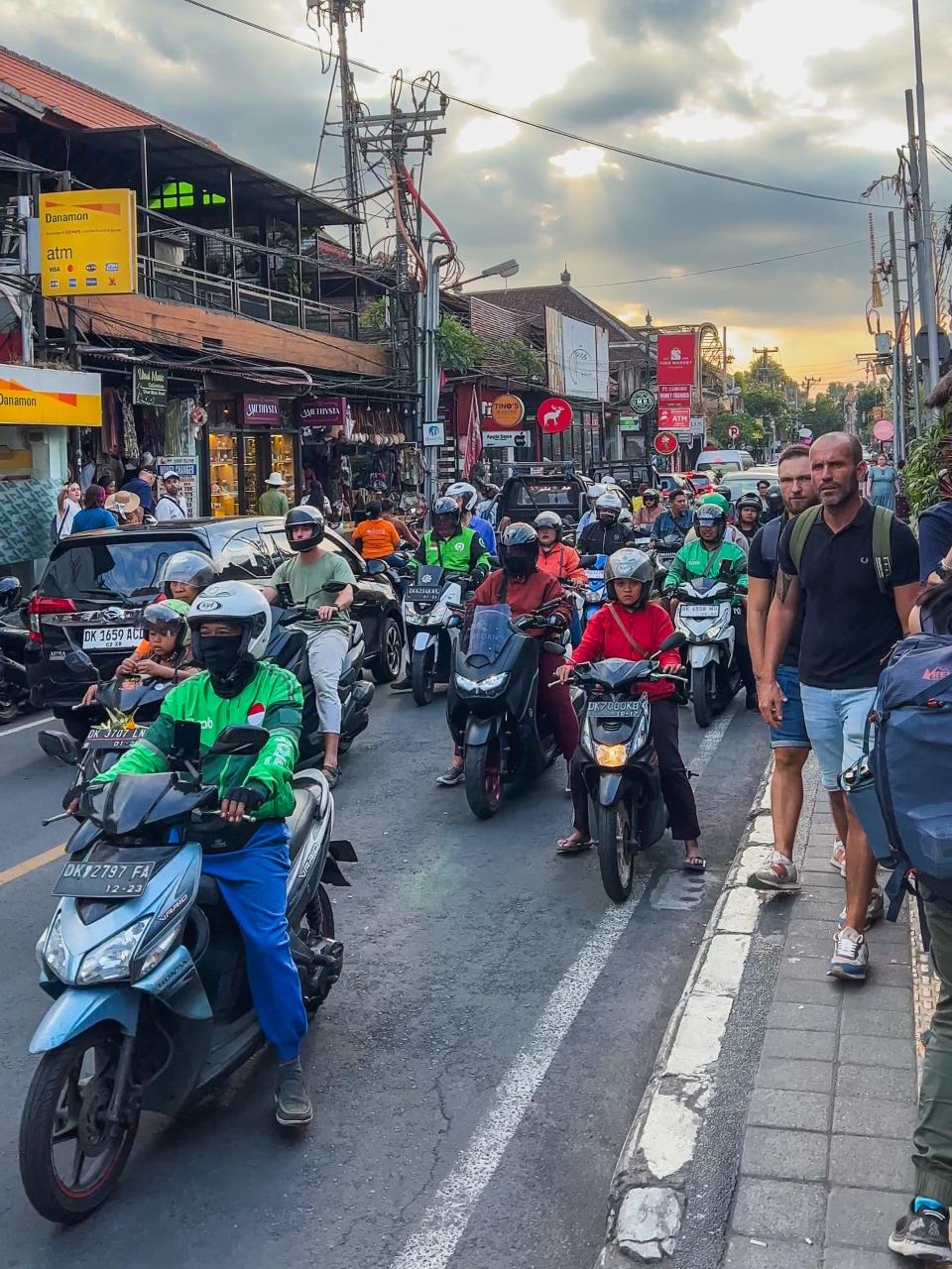 Busy street in Ubud