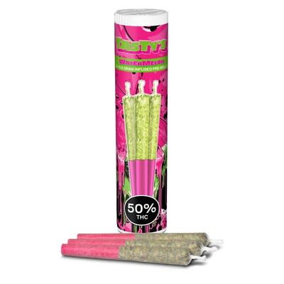 TASTY'S Watermelon Pre-Rolls (3 x 0.5g) (CNW Group/Aurora Cannabis Inc.)