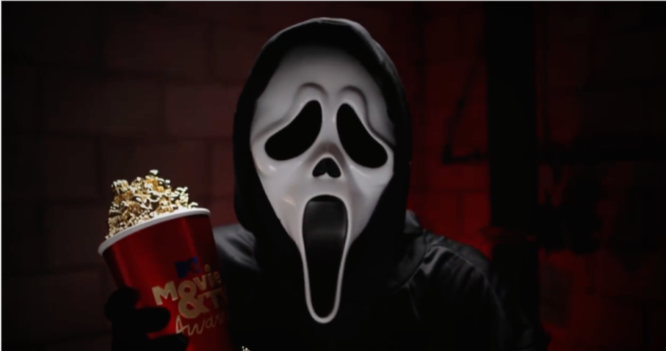 《驚聲尖叫6》的鬼臉殺手也得獎了。（翻攝自MTV官方Facebook）