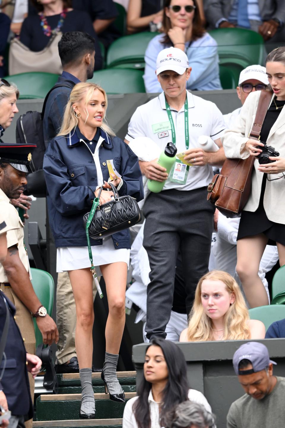 LONDON, ENGLAND - JULY 08: Morgan Riddle attends day eight of the Wimbledon Tennis Championships at the All England Lawn Tennis and Croquet Club on July 08, 2024 in London, England. (Photo by Karwai Tang/WireImage)