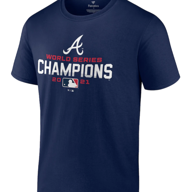 Atlanta Braves 2021 World Series Champions T-Shirt White S