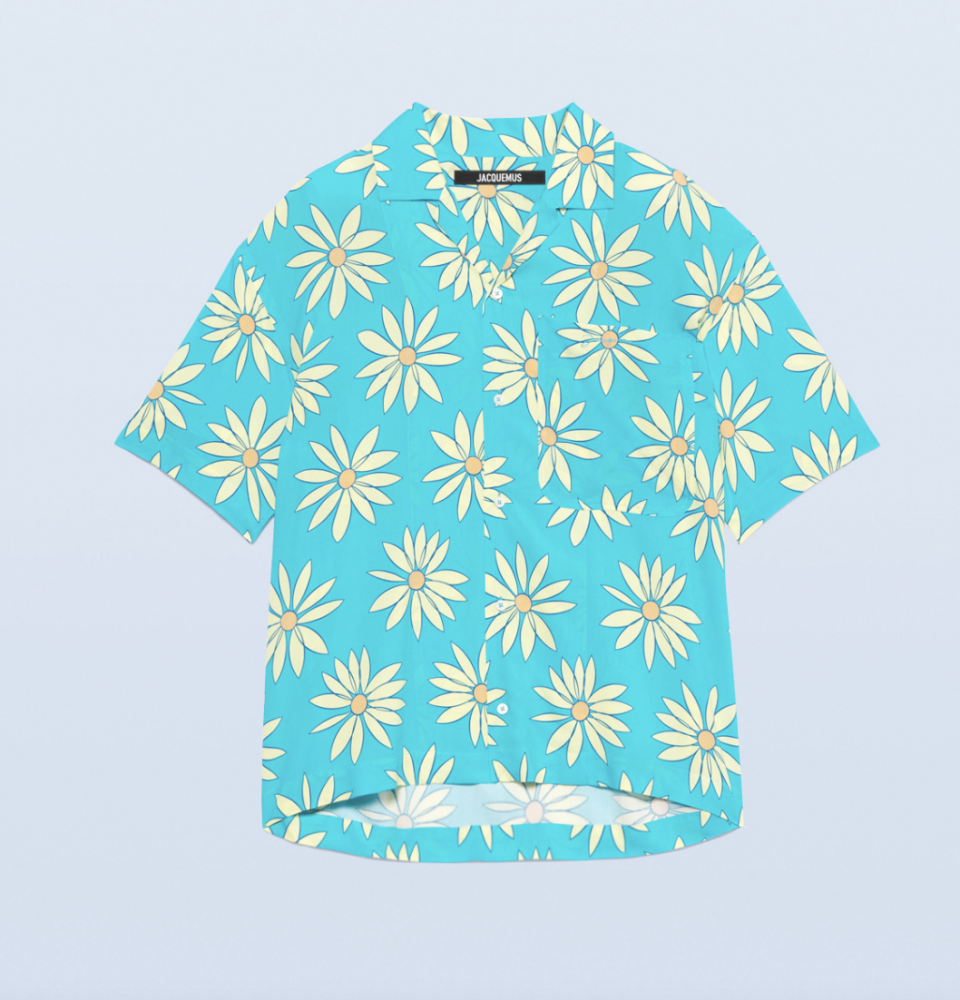 Jacquemus La Chemise Jean Daisy Printed Bowling Shirt