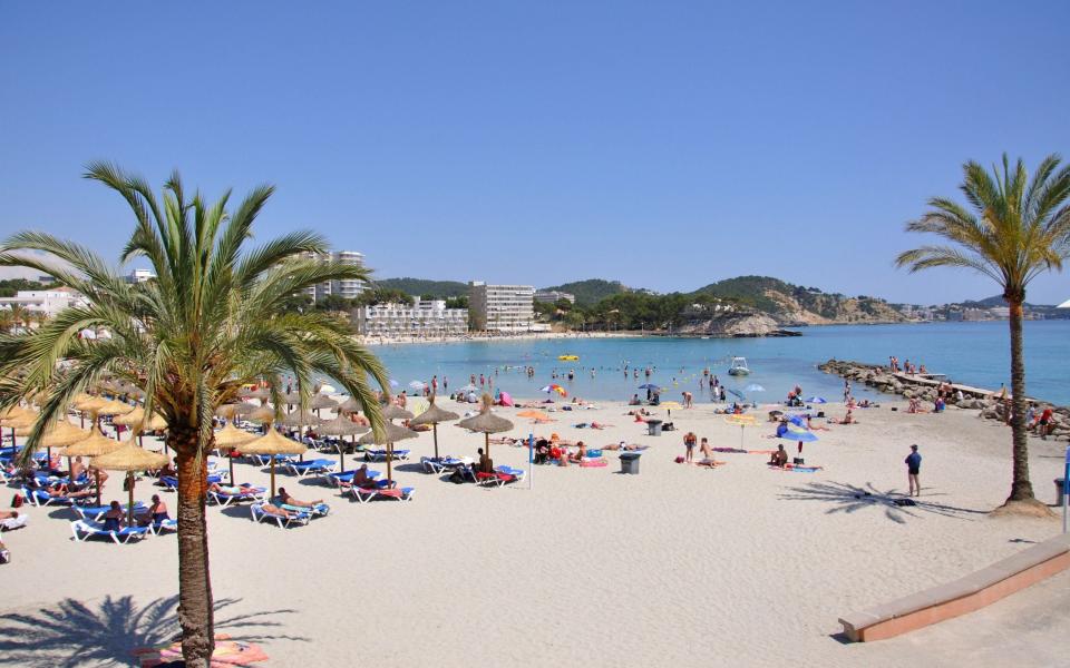 The beach in Peguera