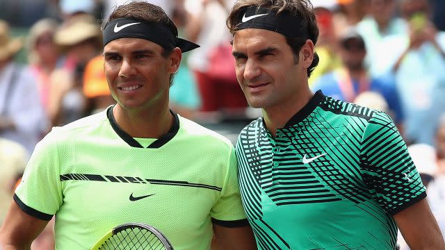 Nadal and Federer. Image: Getty