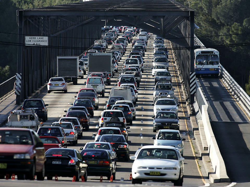 Drivers in NSW pictured in Sydney can see a demerit point wiped from their record in new trial.