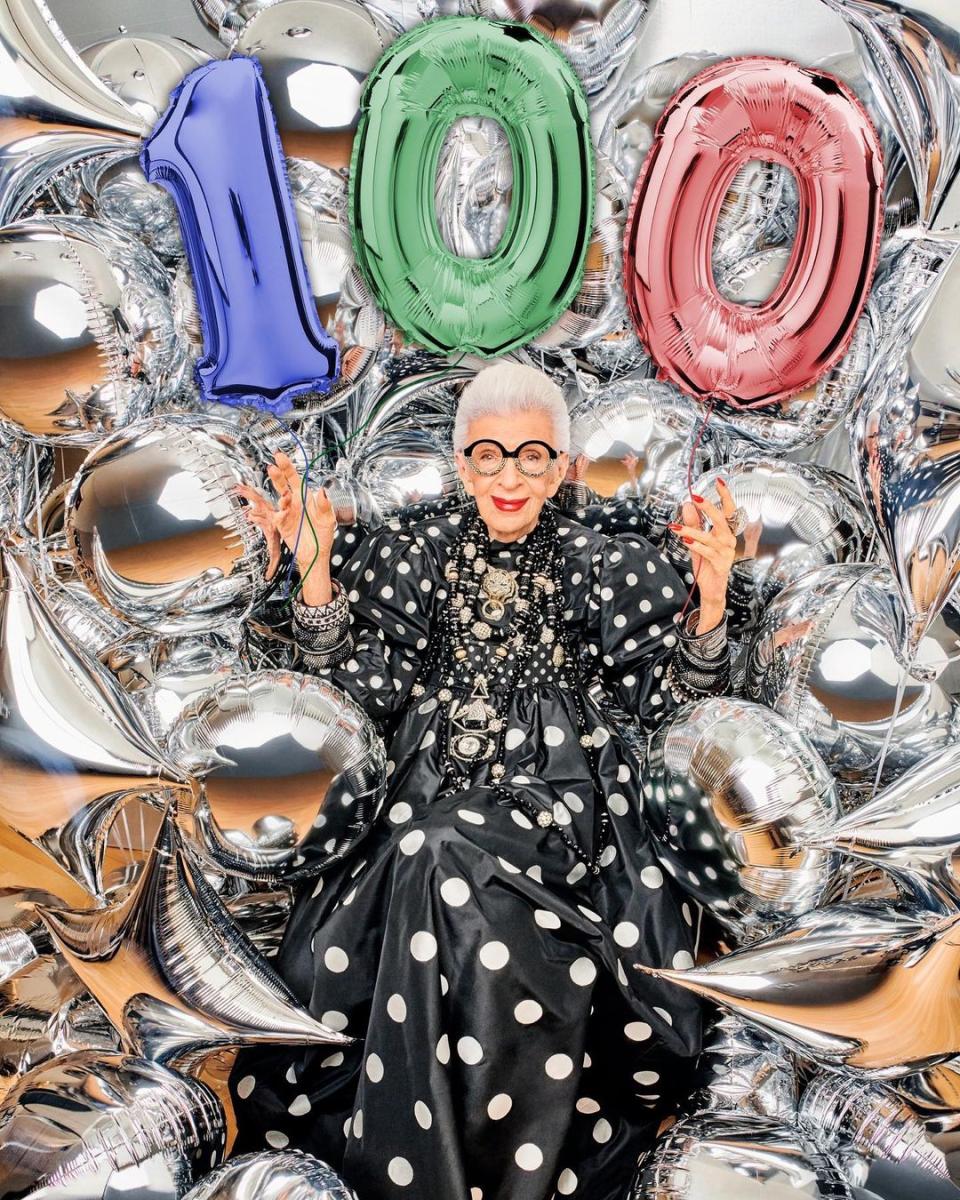 Iris Apfel celebrates her 100th birthday