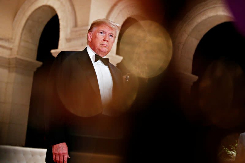 U.S. President Donald Trump arrives at the Mar-a-Lago resort in Palm Beach