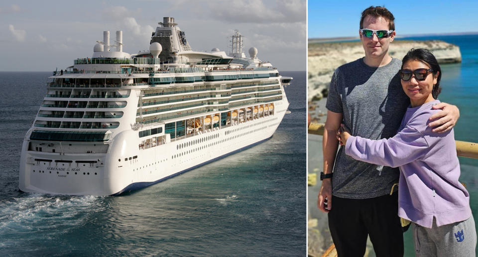 Joshua Terry and Ina Ra sold their car, investments and used savings to pay for the 'Ultimate World Cruise'.(Getty/Joshua Terry)