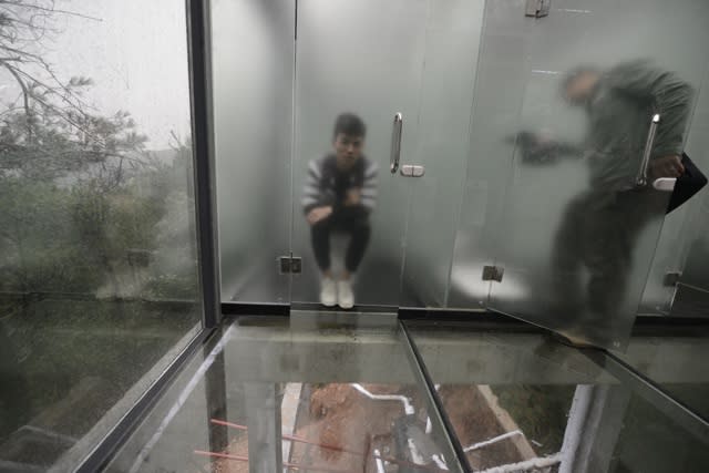 Tourist park in China opens toilet block made of GLASS