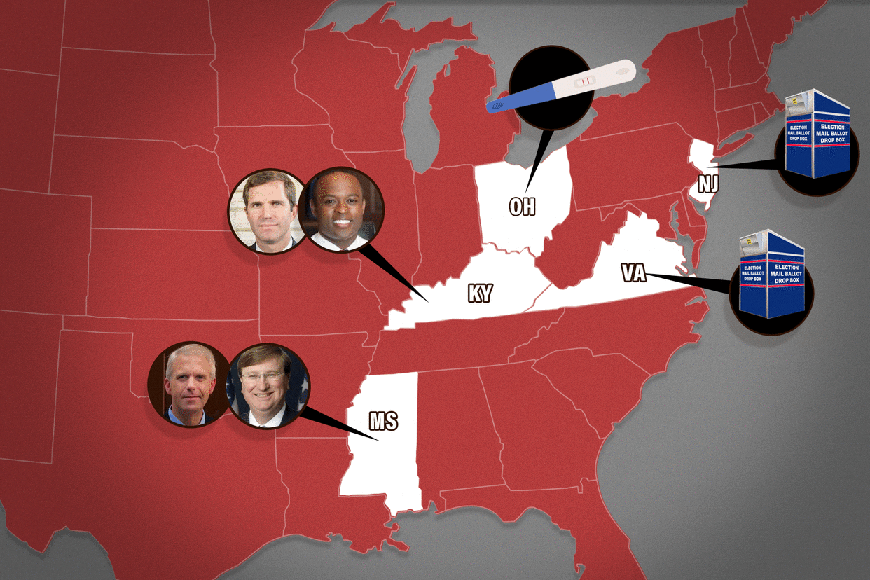 A map of the U.S. with Ohio, Kentucky, Mississippi, Virginia, and New Jersey highlighted.