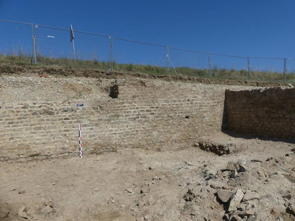 The cellar walls found at the winery.