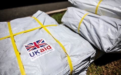 Shelter Packs are being distributed in the worst hit areas of the British Virgin Islands following Hurricane Irma - Credit: PA