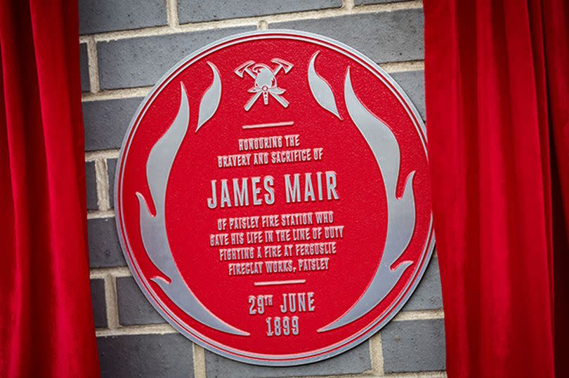 A red plaque was unveiled in his memory