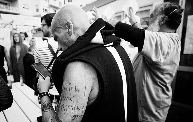 The genius behind the brand - Maurice Terzini backstage during the show.