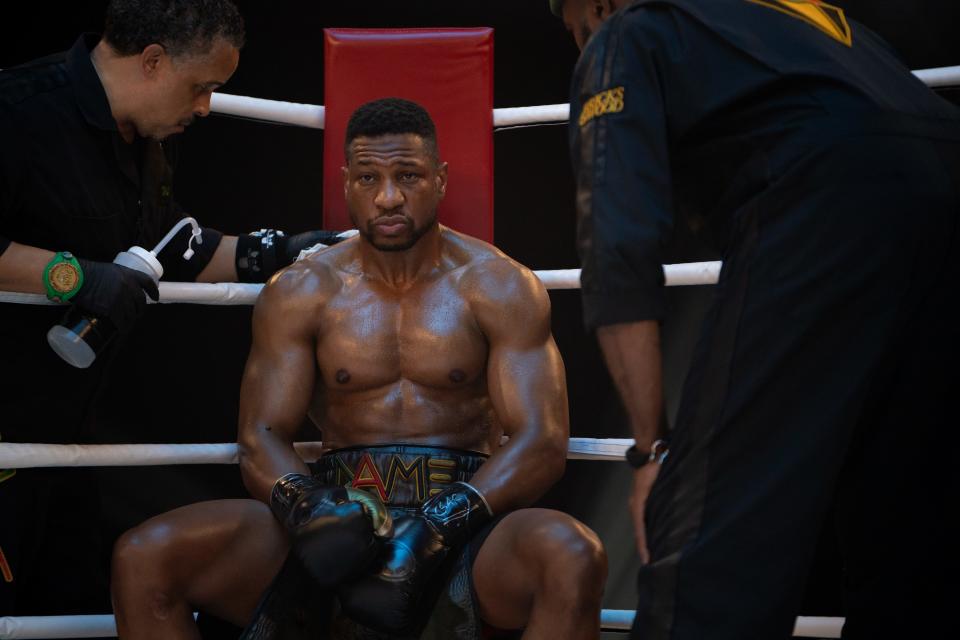 After half his life spent in prison, Damian Anderson (Jonathan Majors) wants a shot at the title with the time he has left in "Creed III."