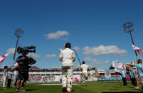 Cricket - England vs West Indies - First Test - Birmingham, Britain - August 17, 2017 England's Mark Stoneman and Alastair Cook (R) walk out to bat Action Images via Reuters/Paul Childs