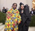 There were high hopes for Rihanna at the 2021 Met Gala and, upon arriving an hour late to the red carpet with A$AP Rocky, many fans were confused at the meaning behind her look. It made much more sense, however, once Rihanna explained in an interview that the inspiration was a black hoodie, “the thing we're usually incriminated by as Black people… I wanted to empower that. I wanted to take it and make it mine and make it fashion.” Whether you say her vision or not, there's no denying her Balenciaga outfit caused quite the stir.