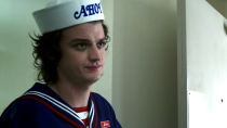 <p> At the very beginning of Season 3 of&#xA0;<em>Stranger Things,&#xA0;</em>it&#x2019;s revealed that Steve has taken on a summer job working at Scoops Ahoy in the mall. Later on, the gang comes to where he works, asking him to let them sneak into the movie theater through the back way, which he begrudgingly does.&#xA0; </p> <p> The moment is quick in the premiere, but I love it for one reason - and that&#x2019;s because it shows Steve actually doesn&#x2019;t just care for Dustin. While he does like Dustin the most - which we see plenty of during Season 3 - he wants to make the other kids happy too, while still keeping his tough guy demeanor up.&#xA0; </p>