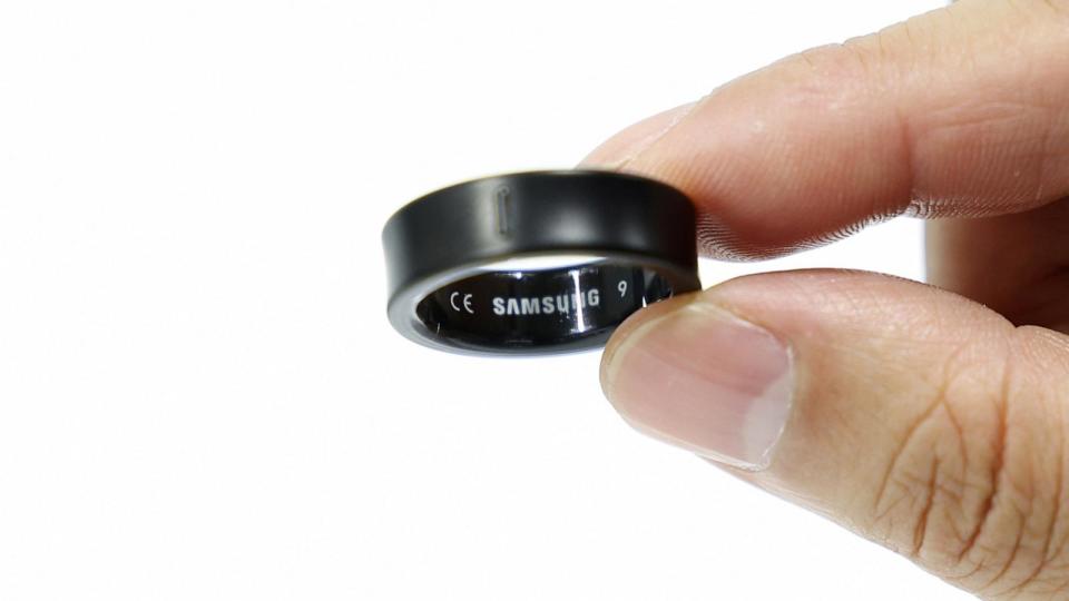 PHOTO: An attendee films Samsung Electronics' Galaxy Smart Ring during its unveiling ceremony, July 8, 2024, in Seoul, South Korea. (Kim Hong-ji/Reuters)