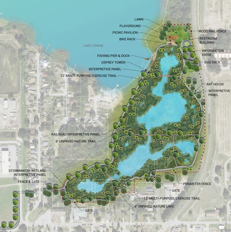 Winter Haven officials approved a more than $3.7 million construction contract with locally owned Whitehead Construction to build Lake Conine Nature Park, featuring a mile-long perimeter trail and playground.