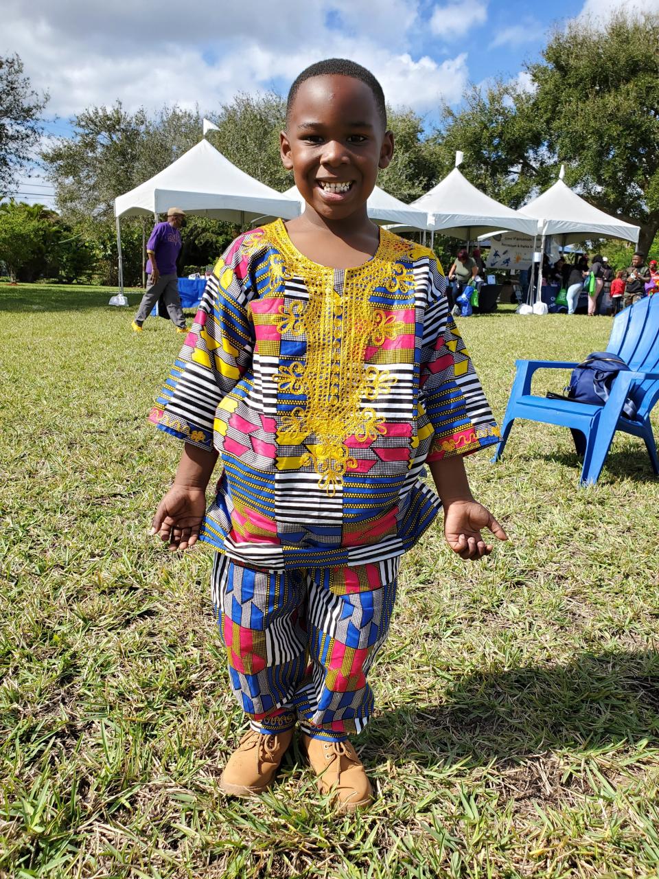 James Saint Jean, 5, of Fort Lauderdale, attends the Boynton Beach Martin Luther King, Jr. Day celebration at Sara Sims park.