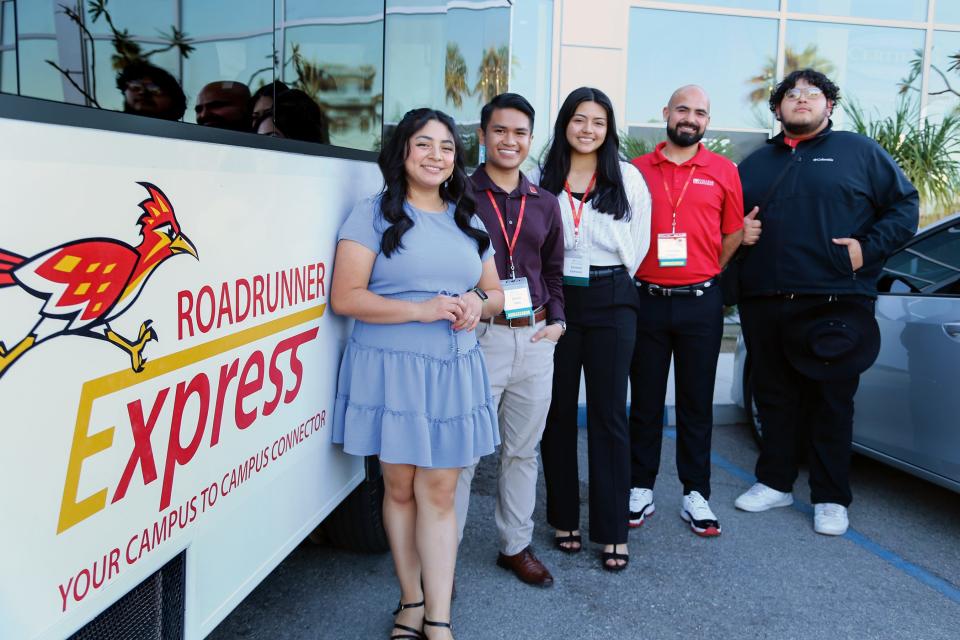 Kelly Merchant, Derick Talay, Savana Zamorez, and Christopher and Isaac Zarco attend College of the Desert's State of the College event on Feb. 29, 2024.