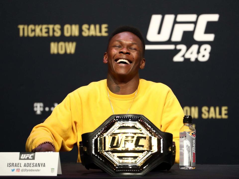 UFC middleweight champion Israel Adesanya has apologised for making a joke about the Twin Towers: Getty