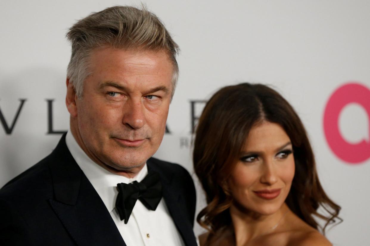 Actor Alec Baldwin with his wife Hilaria Baldwin: REUTERS