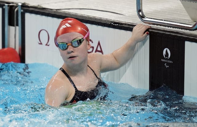 Maisie Summers-Newton trains at the Paralympics