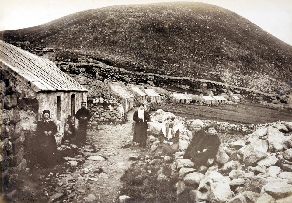 A picture on the island from around 150 years ago when it was inhabited. (SWNS)