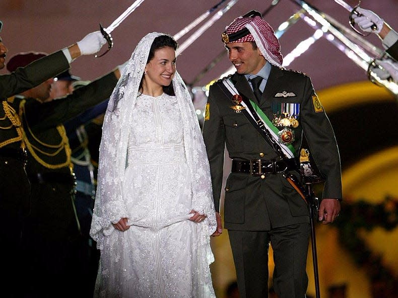 Princess Noor of Jordan on her wedding day.