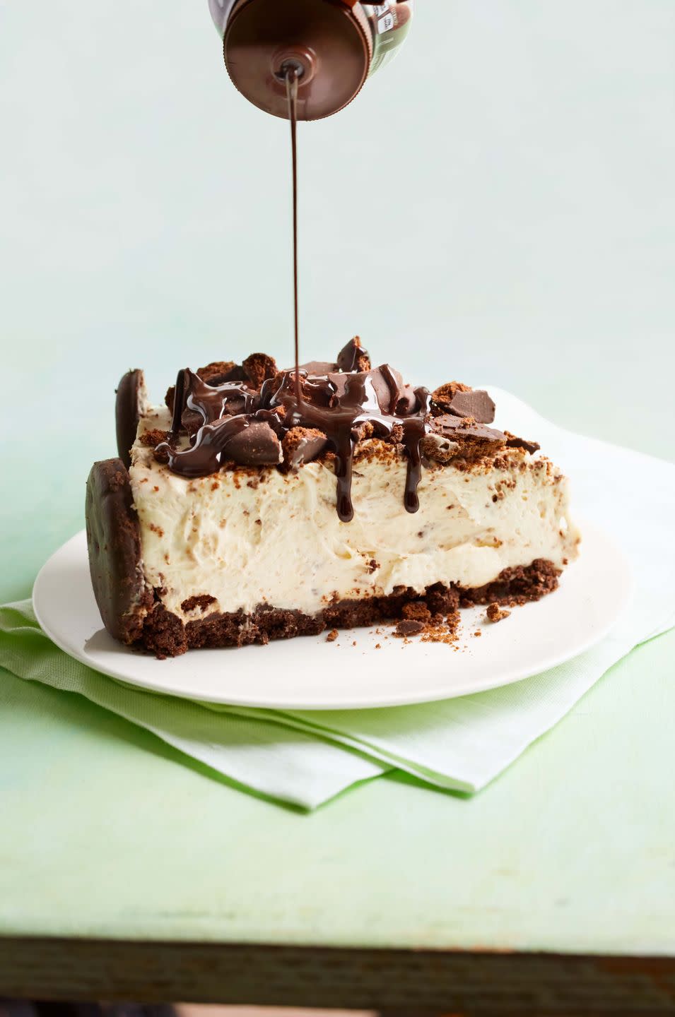 <p>Yes way! The Girl Scouts' star cookie is the main ingredient in this no-bake cheesecake.</p><p><em><a href="https://www.womansday.com/food-recipes/recipes/a57465/thin-mint-cheesecake-recipe/" rel="nofollow noopener" target="_blank" data-ylk="slk:Get the recipe from Woman's Day »;elm:context_link;itc:0;sec:content-canvas" class="link ">Get the recipe from Woman's Day »</a></em></p>