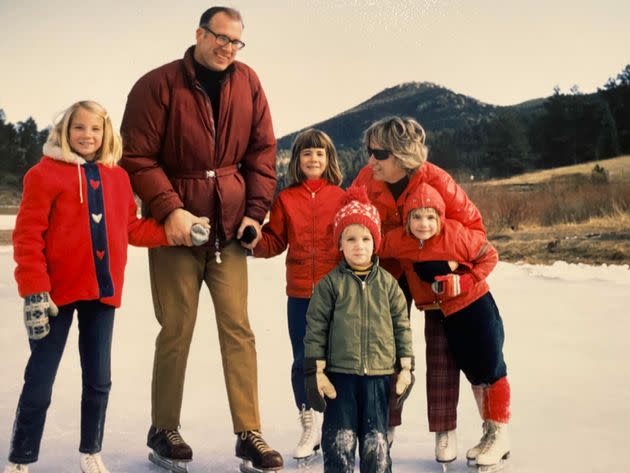 The author (center) with her little brother (in the green coat) and the rest of their family in 1969. (Photo: Courtesy of Sue Muncaster)