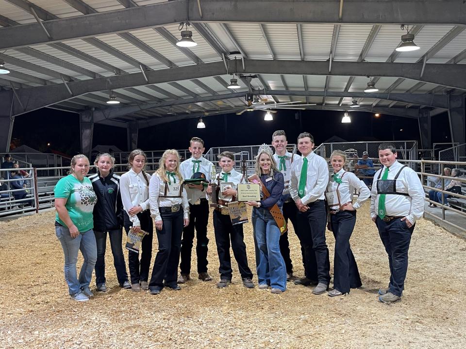 4-H’ers at the Lake County Fair being recognized for mastery within their project area.