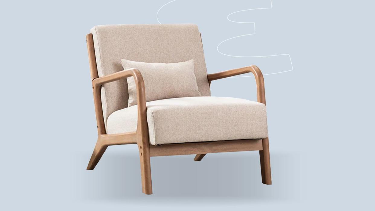 a chair with a cushion