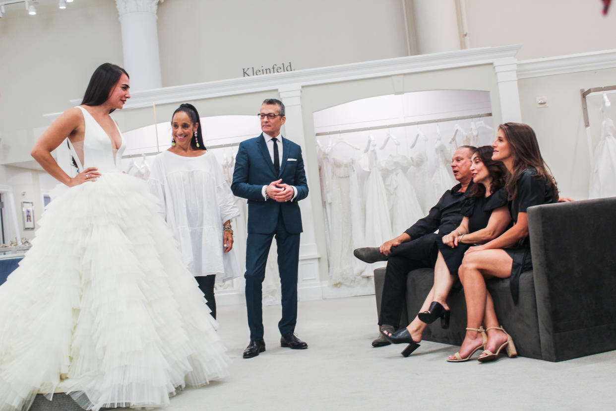 Randy Fenoli at Lauren Zanedis’ dress selection appointment on “Say Yes To The Dress.” (TLC / Half Yard Productions)