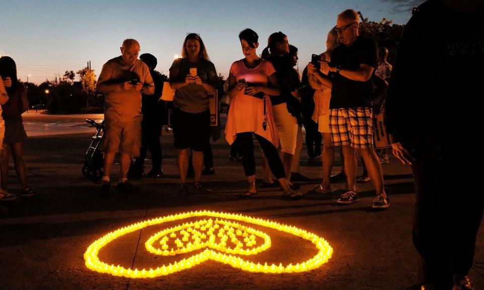 A candlelight vigil in Staten Island, New York, for victims of opioid addiction.