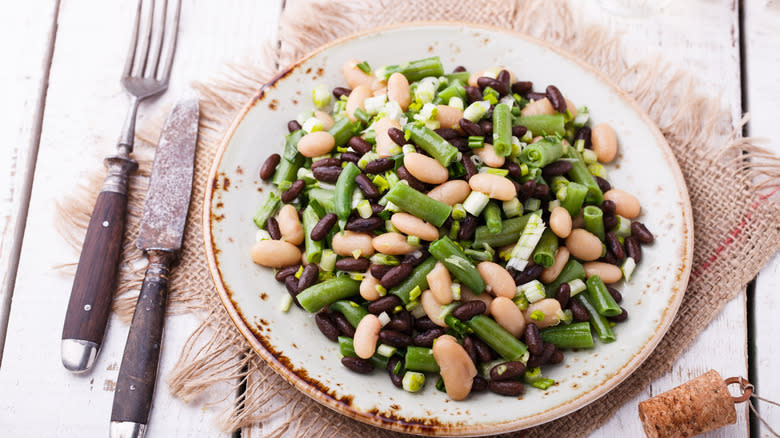 Butter, kidney, and green beans