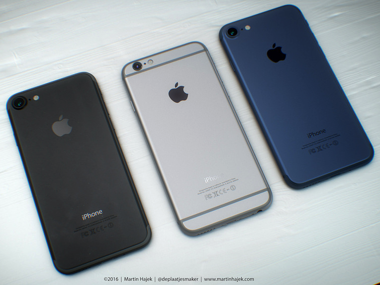 iphone 7 in blue and black
