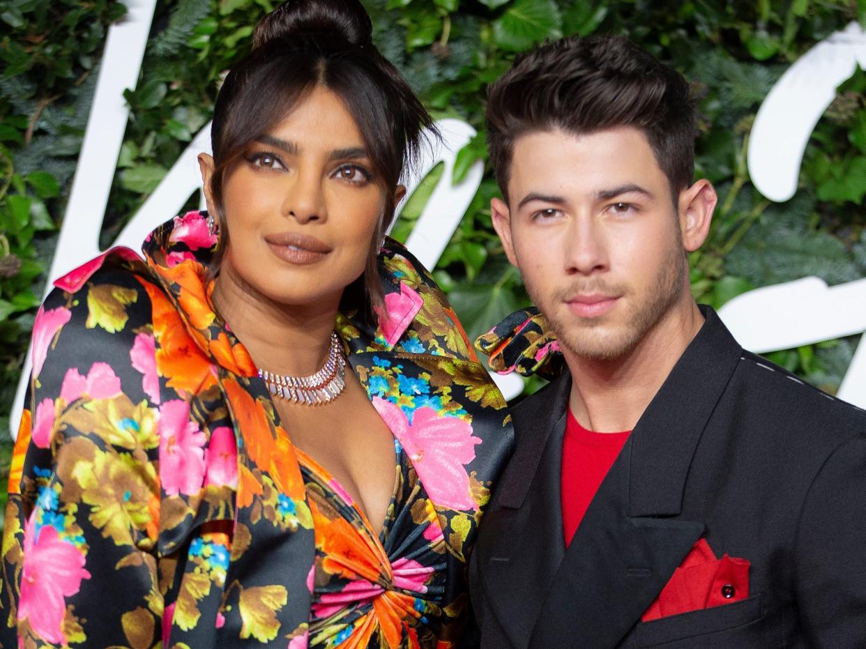 Priyanka Chopra and Nick Jonas in London in November 2021.