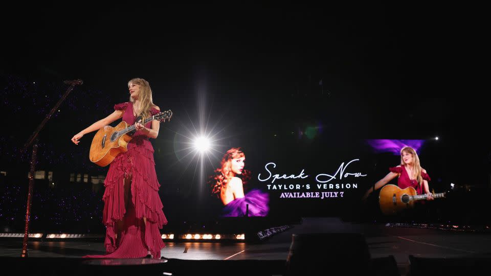 Taylor Swift performs onstage during night one of Taylor Swift | The Eras Tour at Nissan Stadium on May 05, 2023 in Nashville, Tennessee. - John Shearer/TAS23/Getty Images