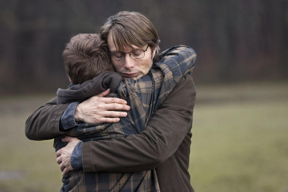 Mads Mikkelsen in a still from Thomas Vinterberg's 2012 film The Hunt. (Zentropa)