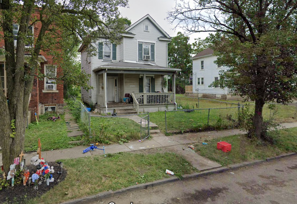 A house at 70 S. Harris Ave. in Columbus' Hilltop neighborhood, which the City of Columbus has acquired an emergency court order to shut down after Columbus police were called to the residence frequently over two years on reports of illegal drugs and shootings. The image is captured from a Google Street View taken in June 2021.