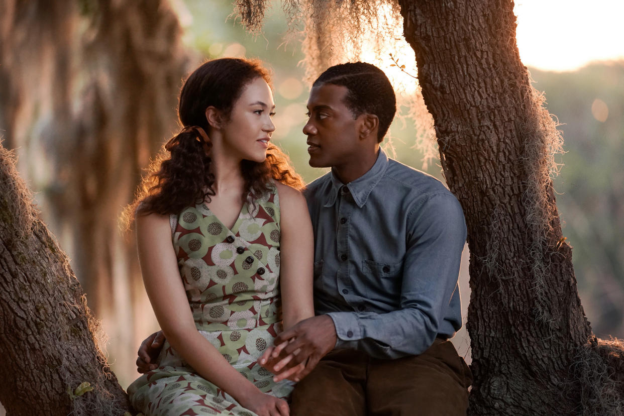 A JAZZMAN’S BLUES (2022)Solea Pfeiffer as Leanne and Joshua Boone as Bayou. Cr: Jace Downs/NETFLIX