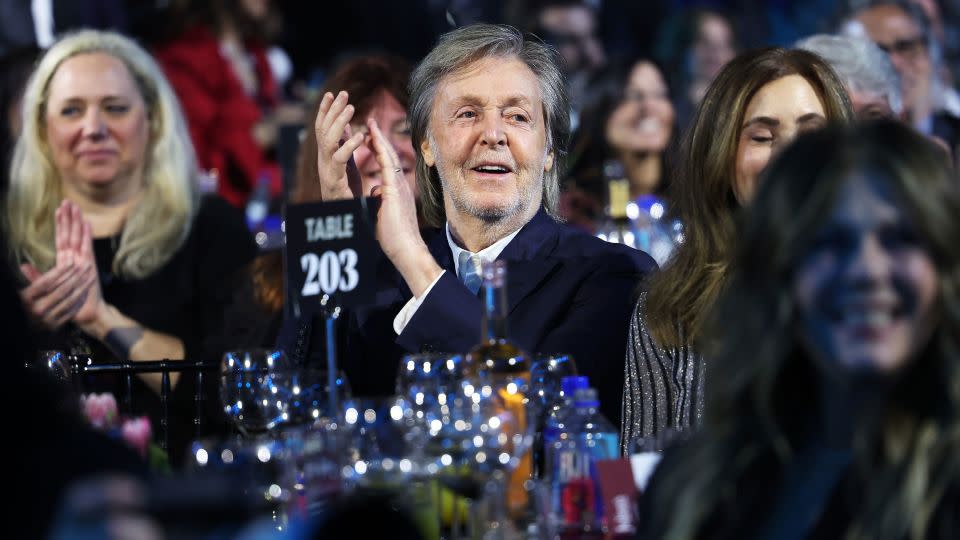 Paul McCartney at the 2024 MusiCares Person of the Year event in Los Angeles. - Monica Schipper/Getty Images