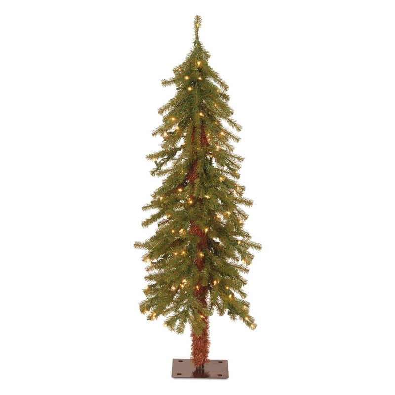 National Tree Company Pre-Lit Hickory Cedar Slim-4 ft Artificial Christmas Tree