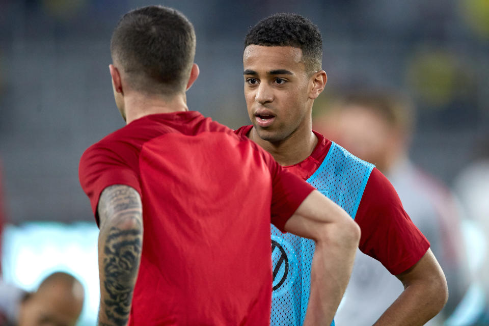 Tyler Adams (back), Christian Pulisic and the rest of the USMNT roster in camp this month lays bare how much depth is at coach Gregg Berhalter's disposal. (Photo by Robin Alam/Icon Sportswire via Getty Images)