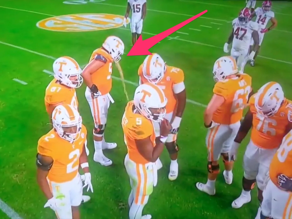 A Tennessee lineman vomited on the field against Alabama, then used the moment t..