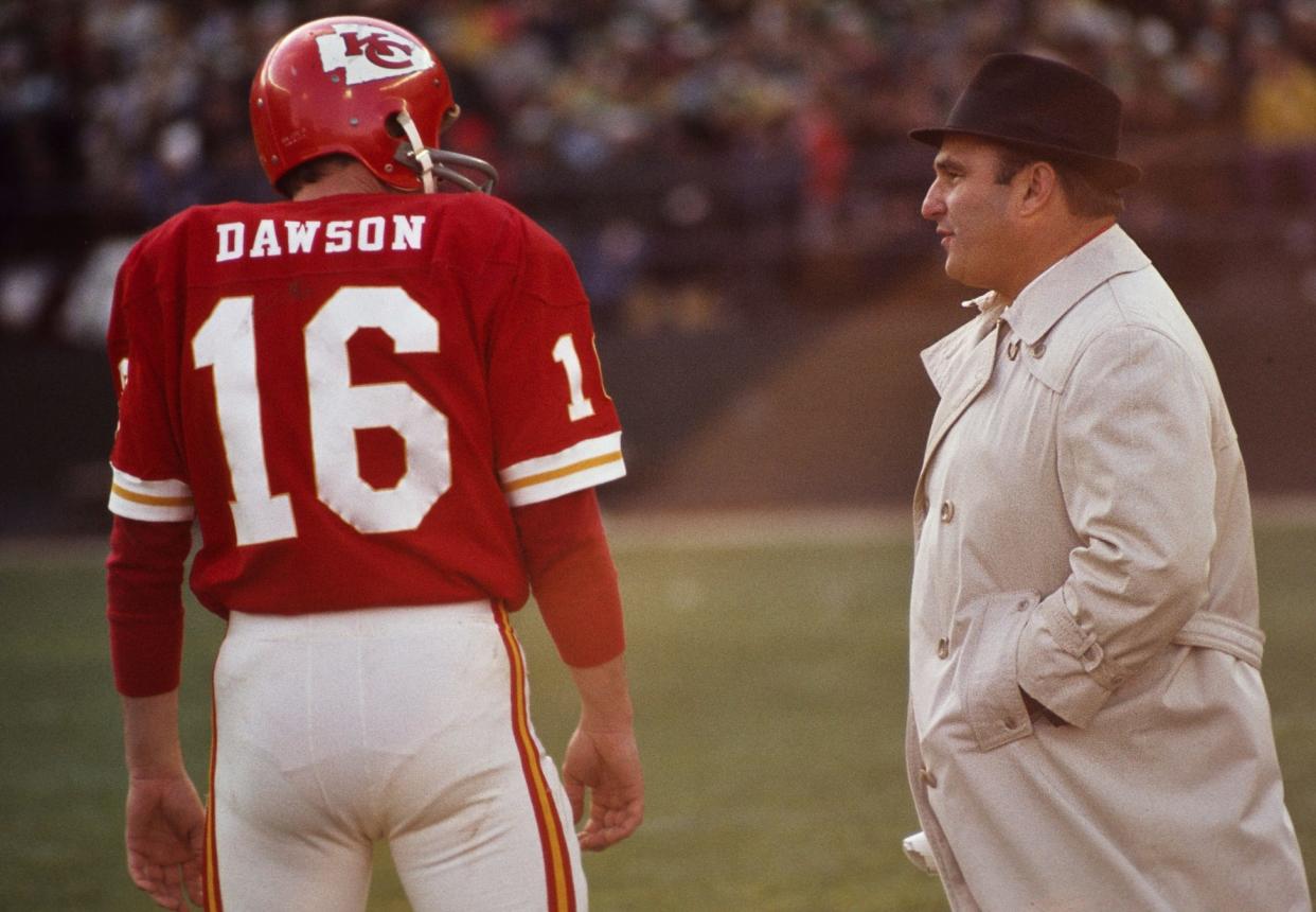 Quarterback Len Dawson and head coach Hank Stram were cornerstones of the Chiefs franchise in the 1960s and 70s, when the team played in two of the first four Super Bowls.